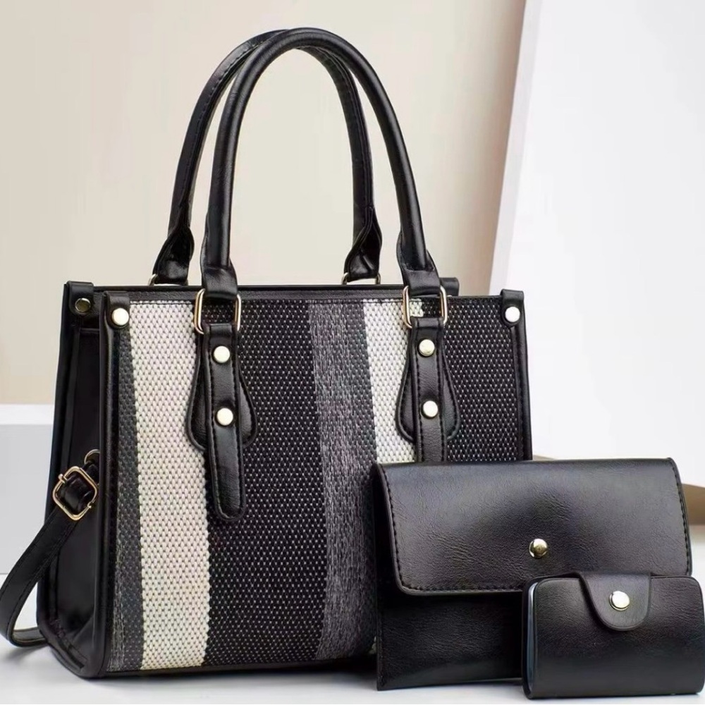 3 Pc Designer Handbag Tote